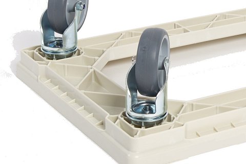Přepravní vozík pod přepravky 600x400mm béžový - kolečka 100mm - nosnost 300kg
